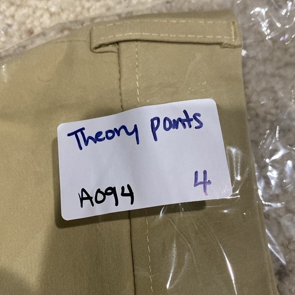 Theory Hartsdale Cropped Ankle Khaki Tan Pants Size 4 Career Office Neutral - Picture 13 of 16